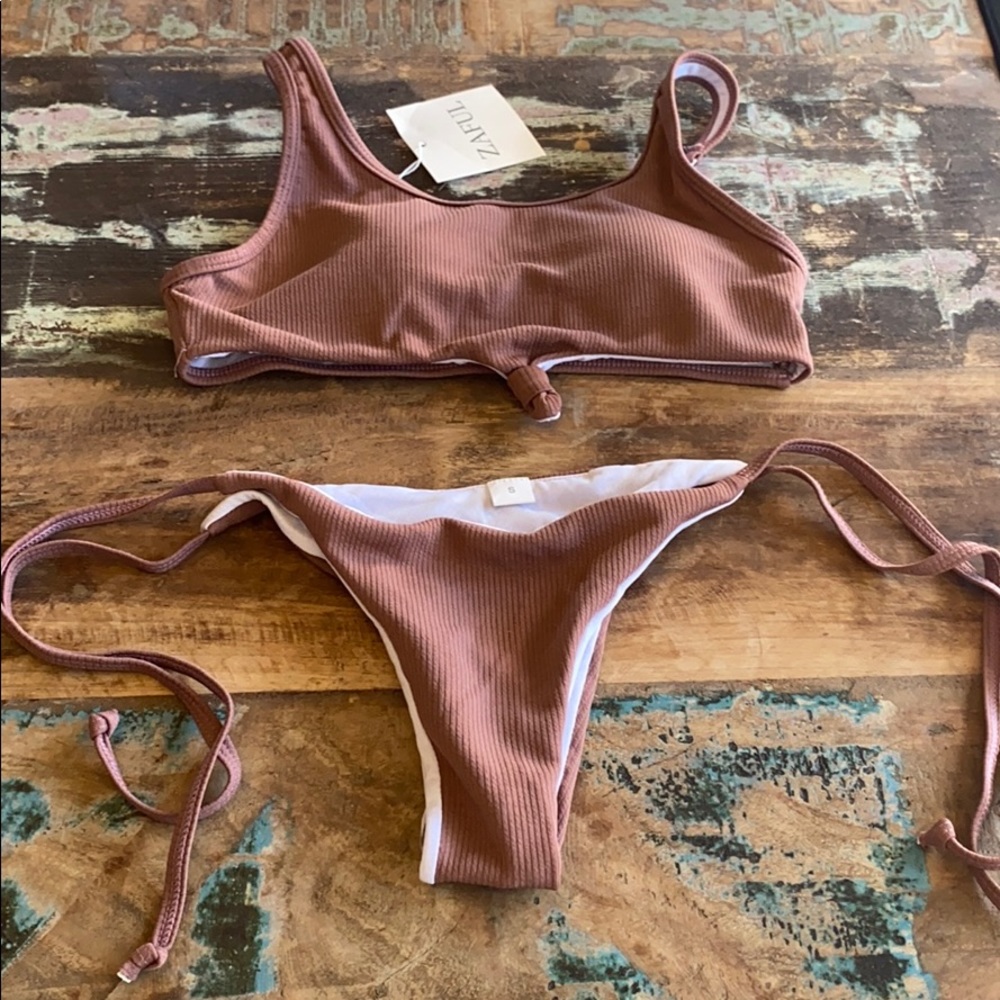 Zaful T-Shirt Knot Style Tiny Bikini